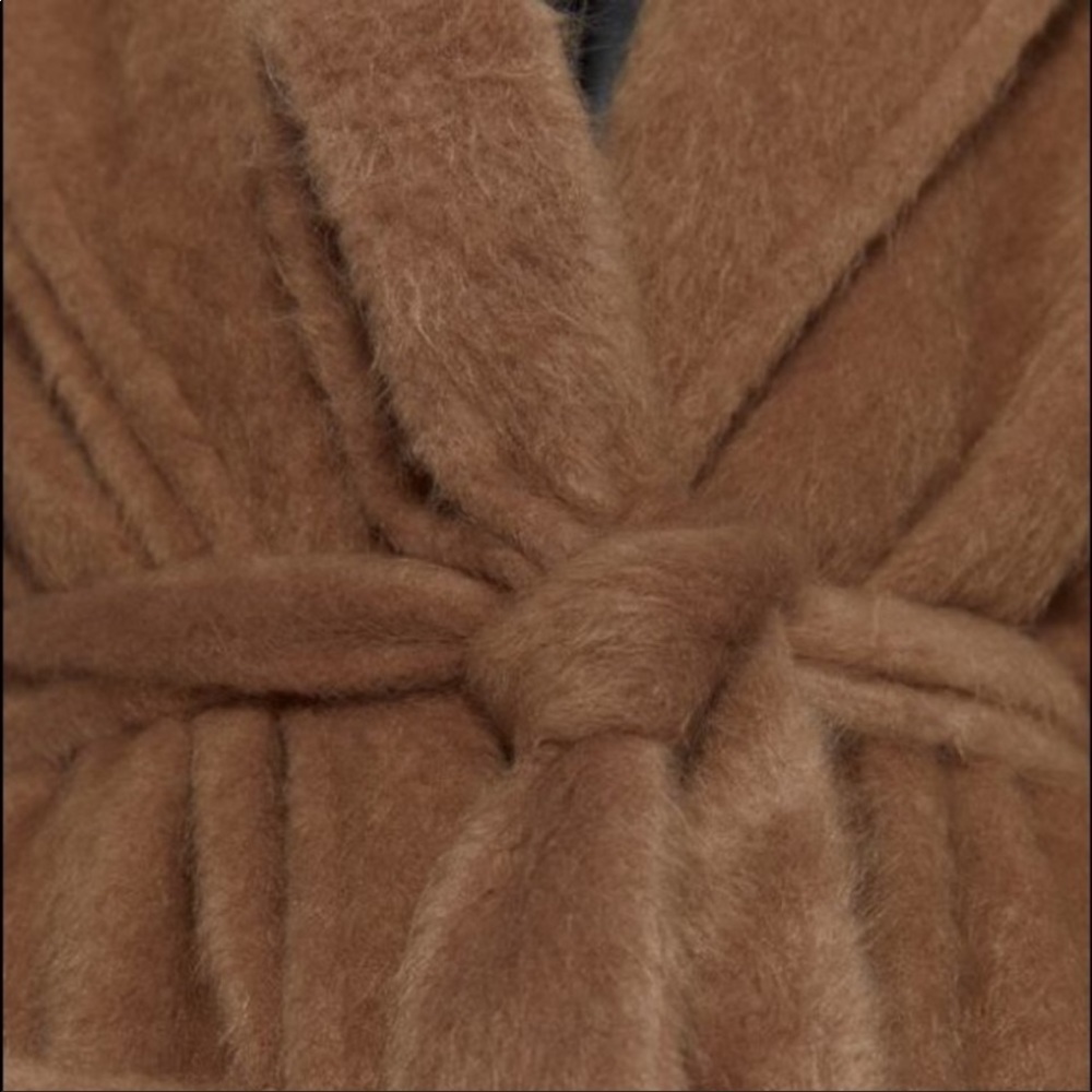 Zara Faux Fur Belted Side Slit Trench NWOT XL - Picture 8 of 16